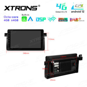 Xtrons IAP9246BS 9-Zoll-Octa-Core-Android-Navigations-Autoradio-Multimedia-Player mit 1280 * 720 HD-Bildschirm, maßgeschneidert für BMW E46 M3 Rover 75 MG ZT – Bild 12