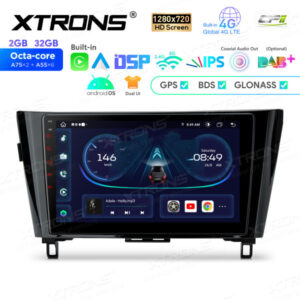 10,1-Zoll-Octa-Core-Android-Navigations-Autoradio mit 1280 * 720 HD-Bildschirm Maßgeschneiderte Passform für NISSAN X-Trail Qashqai Rogue