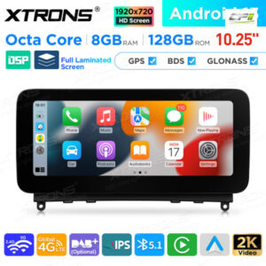 10,25 Zoll Android Octa Core 8GB + 128GB Auto GPS Multimedia Player für Mercedes-Benz C-Klasse W204 (2007-2010)