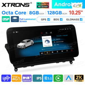 10,25 Zoll Android Octa Core 8GB + 128GB Auto GPS Multimedia Player für Mercedes-Benz C-Klasse W204 (2007-2010)