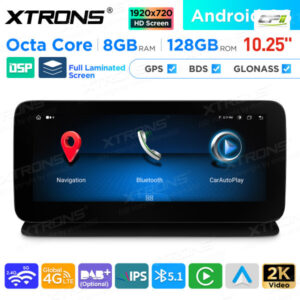 10,25 Zoll Android Octa Core 8GB + 128GB Auto GPS Multimedia Player für Mercedes-Benz CLS-Klasse W218/C218 (2010-2012)