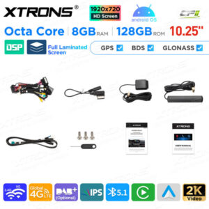 10,25 Zoll Android Octa Core 8GB + 128GB Auto GPS Multimedia Player für Mercedes-Benz E-Klasse W212 / S212 (2009-2012) Lenkra