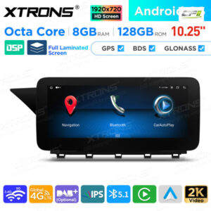 10,25 Zoll Android Octa Core 8GB + 128GB Auto GPS Multimedia Player für Mercedes-Benz GLK-Klasse X204 (2008-2012) Lenkrad Links