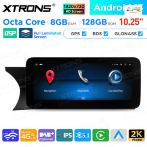10,25 Zoll Android Octa Core 8GB + 128GB Auto GPS Multimedia Player für Mercedes-Benz C-Klasse W204 (2011-2014) Links fahrend