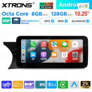 10,25 Zoll Android Octa Core 8GB + 128GB Auto GPS Multimedia Player für Mercedes-Benz C-Klasse W204 (2011-2014) Links fahrend