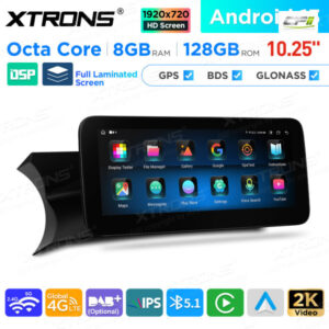 10,25 Zoll Android Octa Core 8GB + 128GB Auto GPS Multimedia Player für Mercedes-Benz C-Klasse W204 (2011-2014) Links fahrend