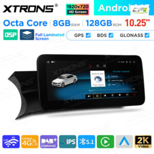 10,25 Zoll Android Octa Core 8GB + 128GB Auto GPS Multimedia Player für Mercedes-Benz C-Klasse W204 (2011-2014) Links fahrend