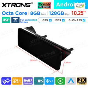 10,25 Zoll Android Octa Core 8GB + 128GB Auto GPS Multimedia Player für Mercedes-Benz C-Klasse W204 (2011-2014) Links fahrend