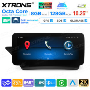 10,25 Zoll Android Octa Core 8GB + 128GB Auto GPS Multimedia Player für Mercedes-Benz E-Klasse C207 / A207 (2013-2014) Lenkrad Links – Bild 4