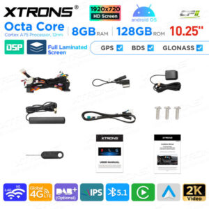 10,25 Zoll Android Octa Core 8GB + 128GB Auto GPS Multimedia Player für Mercedes-Benz E-Klasse C207 / A207 (2013-2014) Lenkrad Links – Bild 15