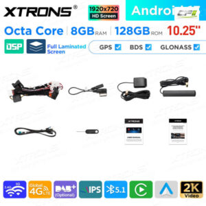 10,25 Zoll Android Octa Core 8GB + 128GB Auto GPS Multimedia Player für Mercedes-Benz E-Klasse C207 / A207 (2013-2014) NTG 4.5/4.7 System - Rechtslenker – Bild 15