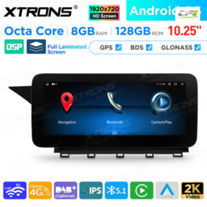 10,25 Zoll Android Octa Core 8GB + 128GB Auto GPS Multimedia Player für Mercedes-Benz GLK-Klasse X204 (2013-2015) Lenkrad Links