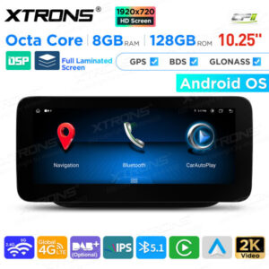 10,25 Zoll Android Octa Core 8GB + 128GB Auto GPS Multimedia Player für Mercedes-Benz B-Klasse W246 (2016-2018) Rechts fahrende Fahrzeuge