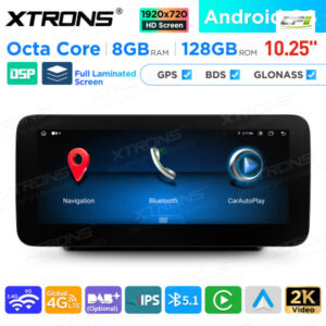 10,25 Zoll Android Octa Core 8GB + 128GB Auto GPS Multimedia Player für Mercedes-Benz C-Klasse W205 / GLC-Klasse X253 / V-Klasse W446 / X-Klasse W470
