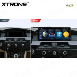 Alternative view of 12,3 Zoll Octa Core 4 + 64 GB Global 4G LTE Android Autoradio Multimedia Player mit vollständig laminiertem Bildschirm für BMW 5er E60 E61 CCC