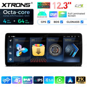 12,3 Zoll Octa Core 4 + 64 GB Global 4G LTE Android Autoradio Multimedia-Player mit vollständig laminiertem Bildschirm für BMW 3er E90 / E91 / E92 / E93 / M3 CCC – Bild 6