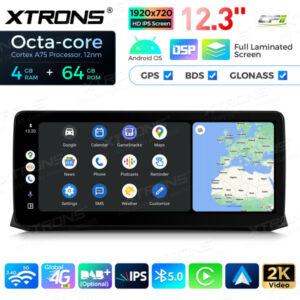 12,3 Zoll Octa Core 4 + 64 GB Global 4G LTE Android Autoradio Multimedia-Player mit vollständig laminiertem Bildschirm für BM