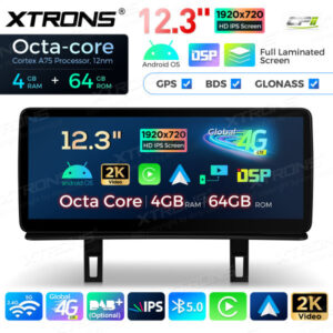 12,3 Zoll Octa Core 4 + 64 GB Global 4G LTE Android Autoradio Multimedia-Player mit vollständig laminiertem Bildschirm für BMW 1er E81 / E82 / E87 / E88 CIC – Bild 8