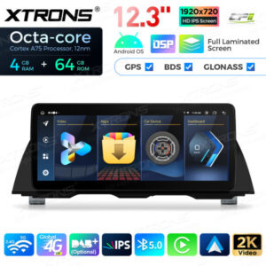 12,3 Zoll Octa Core 4 + 64 GB Global 4G LTE Android Autoradio Multimedia-Player mit vollständig laminiertem Bildschirm für BMW 5er F10 / F11 CIC – Bild 6