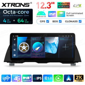 12,3 Zoll Octa Core 4 + 64 GB Global 4G LTE Android Autoradio Multimedia-Player mit vollständig laminiertem Bildschirm für BMW 5er F10 / F11 CIC – Bild 7