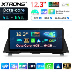 12,3 Zoll Octa Core 4 + 64 GB Global 4G LTE Android Autoradio Multimedia-Player mit vollständig laminiertem Bildschirm für BMW 5er F10 / F11 CIC – Bild 8