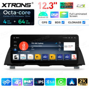 12,3 Zoll Octa Core 4 + 64 GB Global 4G LTE Android Autoradio Multimedia-Player mit vollständig laminiertem Bildschirm für BMW 5er F10 / F11 CIC – Bild 11