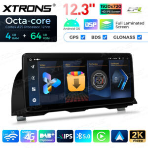 12,3 Zoll Octa Core 4 + 64 GB Global 4G LTE Android Autoradio Multimedia-Player mit vollständig laminiertem Bildschirm für BMW 5er F10 / F11 CIC – Bild 12