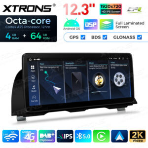 12,3 Zoll Octa Core 4 + 64 GB Global 4G LTE Android Autoradio Multimedia-Player mit vollständig laminiertem Bildschirm für BMW 5er F10 / F11 CIC – Bild 13