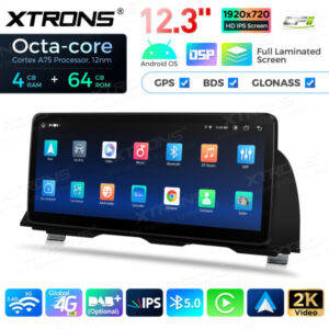 12,3 Zoll Octa Core 4 + 64 GB Global 4G LTE Android Autoradio Multimedia-Player mit vollständig laminiertem Bildschirm für BMW 5er F10 / F11 CIC – Bild 15