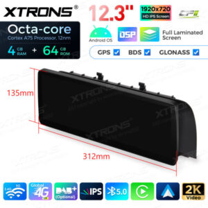 12,3 Zoll Octa Core 4 + 64 GB Global 4G LTE Android Autoradio Multimedia-Player mit vollständig laminiertem Bildschirm für BMW 5er F10 / F11 CIC – Bild 17