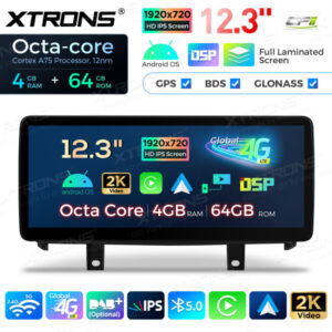 12,3 Zoll Octa Core 4 + 64 GB Global 4G LTE Android Autoradio Multimedia Player mit vollständig laminiertem Bildschirm für BMW 7er F01 / F02 CIC – Bild 8