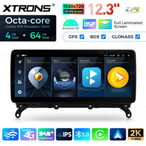 12,3 Zoll Octa Core 4 + 64 GB Global 4G LTE Android Autoradio Multimedia-Player mit vollständig laminiertem Bildschirm für BMW X3 F25 CIC