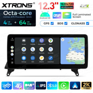 12,3-Zoll-Octa Core 4 + 64 GB Global 4G LTE Android Auto-Stereo-Multimedia-Player mit vollständig laminiertem Bildschirm für BMW X5 E70 / X6 E71 CIC Lenkrad Rechts – Bild 10