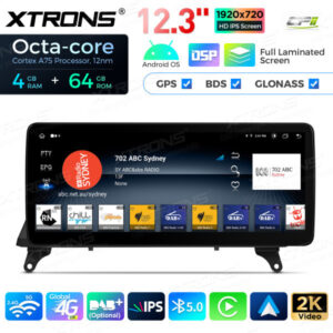 12,3-Zoll-Octa Core 4 + 64 GB Global 4G LTE Android Auto-Stereo-Multimedia-Player mit vollständig laminiertem Bildschirm für BMW X5 E70 / X6 E71 CIC Lenkrad Rechts – Bild 11