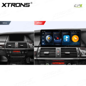 Alternative view of 12,3-Zoll-Octa Core 4 + 64 GB Global 4G LTE Android Auto-Stereo-Multimedia-Player mit vollständig laminiertem Bildschirm für BMW X5 E70 / X6 E71 CIC Lenkrad Rechts