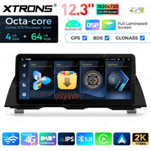 12,3 Zoll Octa Core 4 + 64 GB Global 4G LTE Android Autoradio Multimedia-Player mit vollständig laminiertem Bildschirm für BMW 5er F10 / F11 NBT – Bild 6
