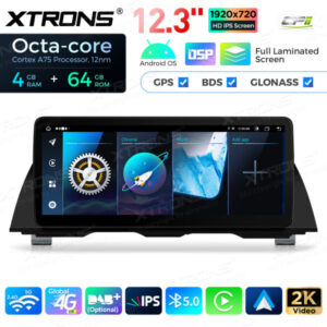 12,3 Zoll Octa Core 4 + 64 GB Global 4G LTE Android Autoradio Multimedia-Player mit vollständig laminiertem Bildschirm für BMW 5er F10 / F11 NBT – Bild 7