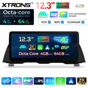 12,3 Zoll Octa Core 4 + 64 GB Global 4G LTE Android Autoradio Multimedia-Player mit vollständig laminiertem Bildschirm für BMW 5er F10 / F11 NBT – Bild 8