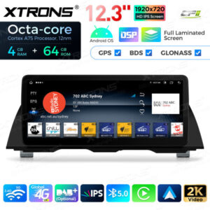 12,3 Zoll Octa Core 4 + 64 GB Global 4G LTE Android Autoradio Multimedia-Player mit vollständig laminiertem Bildschirm für BMW 5er F10 / F11 NBT – Bild 11