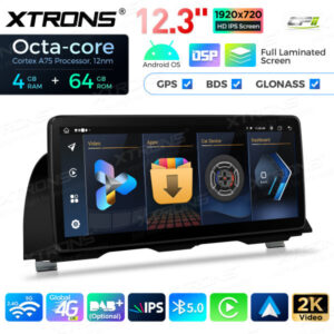 12,3 Zoll Octa Core 4 + 64 GB Global 4G LTE Android Autoradio Multimedia-Player mit vollständig laminiertem Bildschirm für BMW 5er F10 / F11 NBT – Bild 12