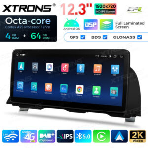 12,3 Zoll Octa Core 4 + 64 GB Global 4G LTE Android Autoradio Multimedia-Player mit vollständig laminiertem Bildschirm für BMW 5er F10 / F11 NBT – Bild 15