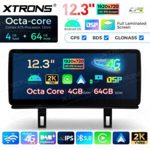 12,3-Zoll-Octa Core 4 + 64 GB Global 4G LTE Android Auto-Stereo-Multimedia-Player mit vollständig laminiertem Bildschirm für BMW 1er E81 / E82 / E87 / E88 ohne Original-Display – Bild 8