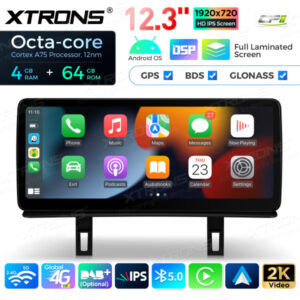 12,3-Zoll-Octa Core 4 + 64 GB Global 4G LTE Android Auto-Stereo-Multimedia-Player mit vollständig laminiertem Bildschirm für BMW 1er E81 / E82 / E87 / E88 ohne Original-Display – Bild 9