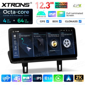 12,3-Zoll-Octa Core 4 + 64 GB Global 4G LTE Android Auto-Stereo-Multimedia-Player mit vollständig laminiertem Bildschirm für BMW 1er E81 / E82 / E87 / E88 ohne Original-Display – Bild 13