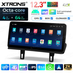 12,3-Zoll-Octa Core 4 + 64 GB Global 4G LTE Android Auto-Stereo-Multimedia-Player mit vollständig laminiertem Bildschirm für BMW 1er E81 / E82 / E87 / E88 ohne Original-Display – Bild 15