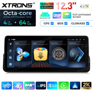 12,3 Zoll Octa Core 4 + 64 GB Global 4G LTE Android Autoradio Multimedia Player mit vollständig laminiertem Bildschirm für BMW 3er E90 / E91 / E92 / E93 ohne Originaldisplay – Bild 6