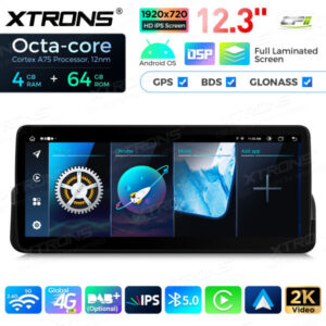 12,3 Zoll Octa Core 4 + 64 GB Global 4G LTE Android Autoradio Multimedia Player mit vollständig laminiertem Bildschirm für BMW 3er E90 / E91 / E92 / E93 ohne Originaldisplay – Bild 7