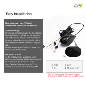 Wi-Fi DVR Autokamera Videorekorder Dashcam – Bild 8