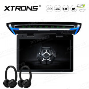 10,2-Zoll-HD-Digital-TFT-Bildschirm Ultradünner Auto-TV-Dachmonitor 16 : 9 Breitbildschirm mit HDMI-Anschluss und 2 Stück Kop