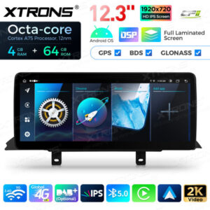 12,3 Zoll Octa Core 4 + 64 GB Global 4G LTE Android Autoradio Multimedia-Player mit vollständig laminiertem Bildschirm für BMW 3er F30 F31 F34 F35 G20 / 4er F32 F33 F36 NBT EVO System Lenkrad Links – Bild 7